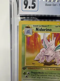 Pokemon CGC 9.5 Nidorino 1st Edition 37/102 German Base Set Card - Image 2