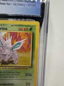 Pokemon CGC 9.5 Nidorino 1st Edition 37/102 German Base Set Card - Image 3