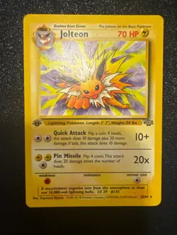 First edition-Jolteon 20/64 Jungle Regular Pokemon Card Rare - Image 1