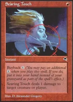 MTG Searing Touch, Tempest, Heavily Played, English - Image 1