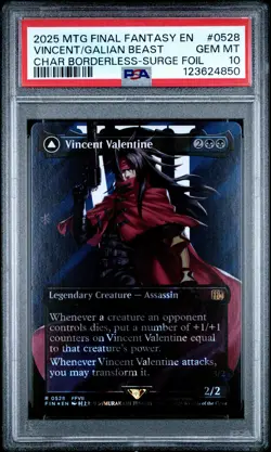 4850 Vincent Galian Beast 2025 MTG Final Fantasy #0528 Surge Foil PSA 10 - Image 1