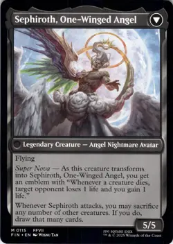 Sephiroth, Fabled SOLDIER Final Fantasy Magic MTG NM - Image 2