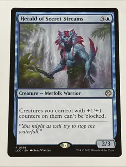 MTG Commander: The Lost Caverns of Ixalan Herald of Secret Streams 0158 NM Rare - Image 1