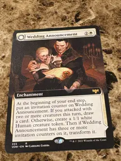 WEDDING ANNOUNCEMENT Magic MTG Innistrad Crimson Vow Extended Art - Image 1