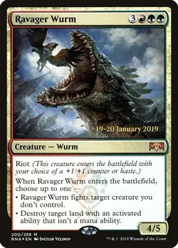 1x Ravager Wurm FOIL PROMO - NM - See Pic for Set - SPARROW MAGIC - Image 1