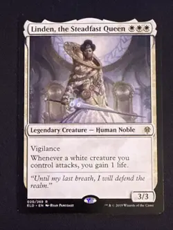 1x Linden, the Steadfast Queen (20) Throne of Eldraine LP MTG Magic x1 MKE - Image 1