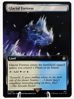 Glacial Fortress (EXT ART) | MTG WHO | EDH Modern Pioneer Azorius Dual Land | NM - Image 1