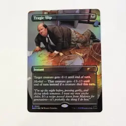 Tragic Slip Foil Secret Lair X The Office: Dwight's Destiny MTG Kevin's Chili - Image 1