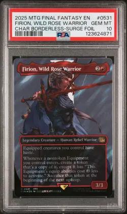 4871 Firion Wild Rose Warrior 2025 MTG Final Fantasy #0531 Surge Foil PSA 10 - Image 1