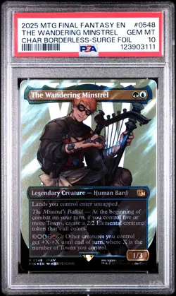 3111 The Wandering Minstrel 2025 MTG Final Fantasy #0548 Surge Foil PSA 10 - Image 1