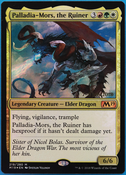 Palladia-Mors, the Ruiner (Prerelease) FOIL Core Set 2019 Promos NM (506922) - Image 1