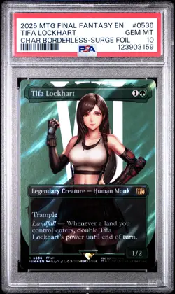 3159 Tifa Lockhart 2025 MTG Final Fantasy #0536 Surge Foil PSA 10 - Image 1