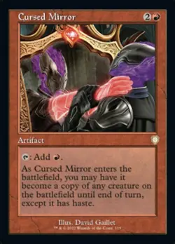 1x Cursed Mirror NM-Mint, English Commander: The Brothers' War MTG Magic - Image 1