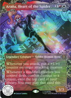 MTG Arana, Heart of the Spider (Borderless) (213) | NM Foil | Spider-Man {SPM} - Image 1