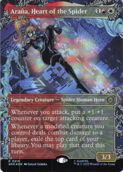 MTG Arana, Heart of the Spider (Borderless) (213) | NM Foil | Spider-Man {SPM} - Image 2