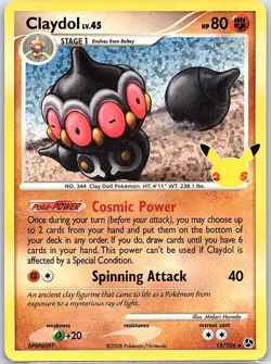 Claydol 15/106 Celebrations: Classic Collection - Pokemon Card - NM - Image 1