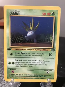 Pokemon TCG Oddish Jungle 58/64 Regular 1st Edition Common MP - Image 1