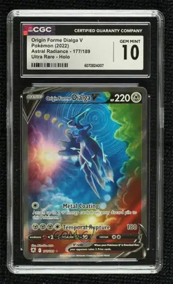Origin Forme Dialga V Ultra Rare Pokemon Sword & Shield Astral Radiance CGC 10 - Image 1
