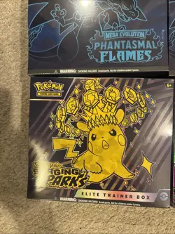 Pokemon Mega Phantasm Flames Elite Trainer Box Plus Surging Sparks And Shrouded! - Image 3