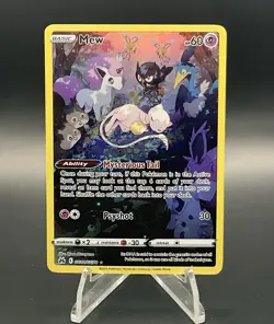 Mew GG10/GG70 Pokemon TCG Crown Zenith: Galarian Gallery Holo Full Art NM - Image 1