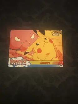 Pokemon - Pikachu’s Vacation - Teamwork Blue Label #54 - Topps - Image 1