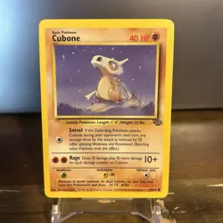 Cubone Jungle Set 1999 50/64 Pokemon TCG Vtg LP - Image 3