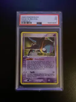 2005 POKEMON EX EMERALD #2/106 DEOXYS HOLO PSA 1 (pop 3) - Image 1