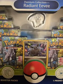 Pokemon Go Radiant Eevee Premium Collection Box Factory Sealed! 8 packs + Pin - Image 2
