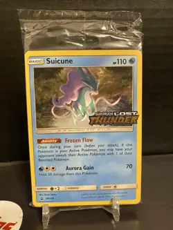 Lost Thunder Promo Suicune SM149 Stamped Sealed Pokemon Prerelease - Image 1