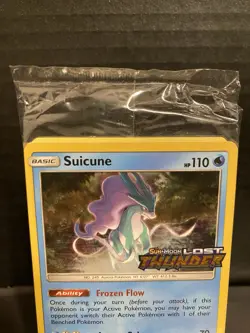 Lost Thunder Promo Suicune SM149 Stamped Sealed Pokemon Prerelease - Image 3