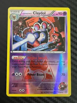 Pokemon TCG Team Magma's Claydol 11/34 Double Crisis Reverse Holo VLP - Image 1