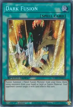 Yugioh! LP Dark Fusion - SGX3-ENA13 - Secret Rare - 1st Edition Lightly Played, - Image 1