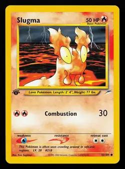 Slugma 82/105 1st Edition Neo Destiny Pokemon Card - Image 1