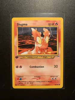1ST EDITION Slugma Neo Destiny #82/105 Pokemon Card - NEAR MINT - Image 2