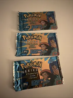 3 Factory Sealed Packs Pokemon Topps TV Animation Edition Series 2 Trading Cards - Image 1