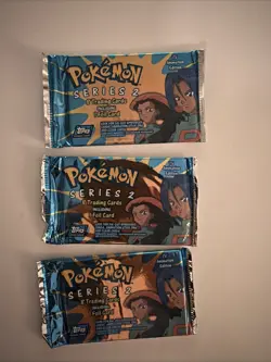 3 Factory Sealed Packs Pokemon Topps TV Animation Edition Series 2 Trading Cards - Image 2