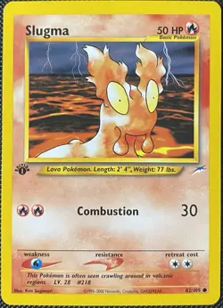 Slugma 82/105 Neo Destiny Regular 1st Edition - Pokemon Card - Image 1