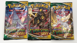 2021 Pokemon TCG Evolving Skies Sword & Shield 10 Card Booster Pack New 3 packs - Image 3