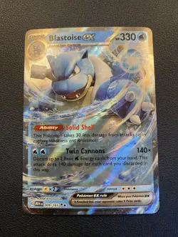 Blastoise ex 9/165 Scarlet & Violet Pokemon 151 Holo TCG Card NM/M (US Seller) - Image 1