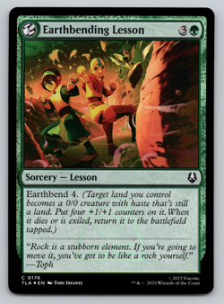 Earthbending Lesson FOIL - MTG Avatar: The Last Airbender TLA - Image 1