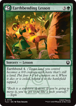 Earthbending Lesson #176 Near Mint NM FOIL Avatar Last Airbender TLA Magic MTG - Image 1