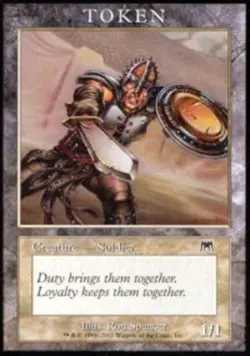 MTG Soldier Token, Light Play, English Promo: Player Rewards - Image 1