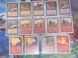 1999 MTG Portal Three Kingdoms English - 14 NM Green & Red Commons - Image 1