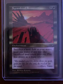 MTG Magic the Gathering Visions Squandered Resources LP - Image 1