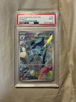 2025 POKEMON WHT EN-WHITE FLARE ILLUSTRATION RARE #106 DEWOTT PSA 9 - Image 1