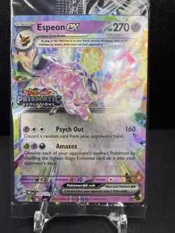 Pokemon Prismatic Evolutions Espeon ex 034/131 Surprise Box Stamped Sealed - Image 1
