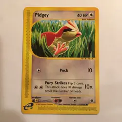 Vintage Pokemon TCG Pidgey 123/165 Expedition Non Holo NM Tomokazu Komiya Art - Image 1