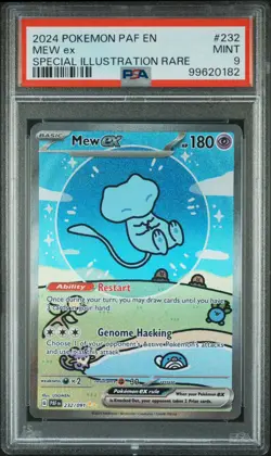 2024 Pokemon SV Paldean Fates Mew ex 232/091 Bubble Mew PSA 9 - Image 1
