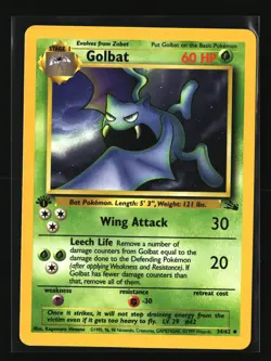 Pokemon GOLBAT 34/62 1st Edition (1999 Fossil) LP/NM - Image 1
