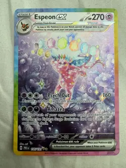 Pokemon TCG Espeon EX Prismatic Evolutions Holo Card 155/131 Near Mint Condition - Image 1